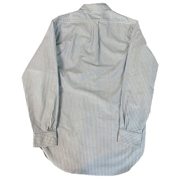 Brooks Brothers Makers Blue White Stripe Cotton Button Down Shirt Size 15-32 - Picture 2 of 7